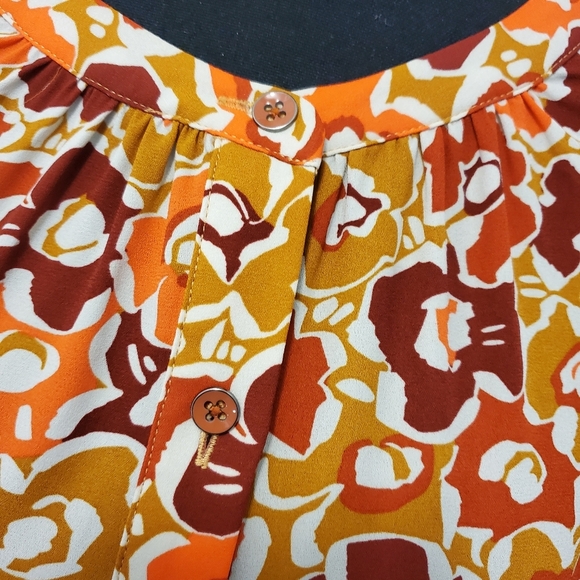 CAbi "Daydream" A-Line Midi Dress Size Medium, Style #4238, Colorful, Autumn - Picture 4 of 14